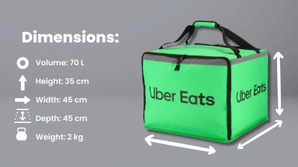 Uber Eats XL leveringsbæreveske